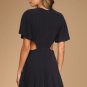 Women's Perfect Day for Love Navy Blue Cutout Tie-Front Mini Dress