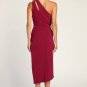 Women's So Flirty Dark Magenta One-Shoulder Cutout Asymmetrical Dress