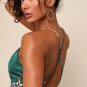 Women's Still the One Emerald Green Floral Print Satin Maxi Dress