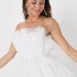 Women's Tulle Intentions White Strapless Tiered Tulle Mini Dress