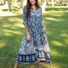 Women's Rebecca Midi Dress - Navy Grey Floral