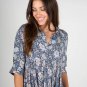 Women's Rebecca Midi Dress - Navy Grey Floral