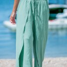 Women's Mint Smocked Waist Wide Tulip Leg Pants
