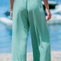 Women's Mint Smocked Waist Wide Tulip Leg Pants