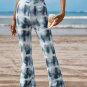Women's Slate & Snow Tie-Dyed Flare Pants