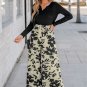Women's Split Neck Tie Front Jumpsuit