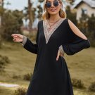 Women's Embroidered V-Neck Mini Dress