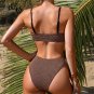 Women's Rib Mineral Wash Scoop Neck Top & Hipster Bikini Set