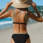 Women's Olive Colorblock Bikini Bralette & Standard Bottoms Set