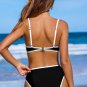 Women's Piping Underwire Bikini Top & High-Waisted Bottoms Set