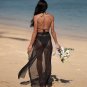 Women's 3-Piece Black Plunging Bikini Top & Standard-Rise Bottoms Set
