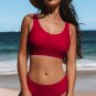 Women's Ode to Joy Red Sporty Bikini Top & Standard Bottoms Set