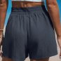 Women's Navy Elastic Waist Loose Leg Shorts