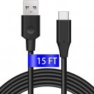 USB C Cable 15Ft, Extra Long PS5 Controller Charger Cable, USB Type C Cable, USB A to USB C Fast