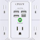 Wall Charger, Surge Protector, QINLIANF 5 Outlet Extender with 4 USB Charging