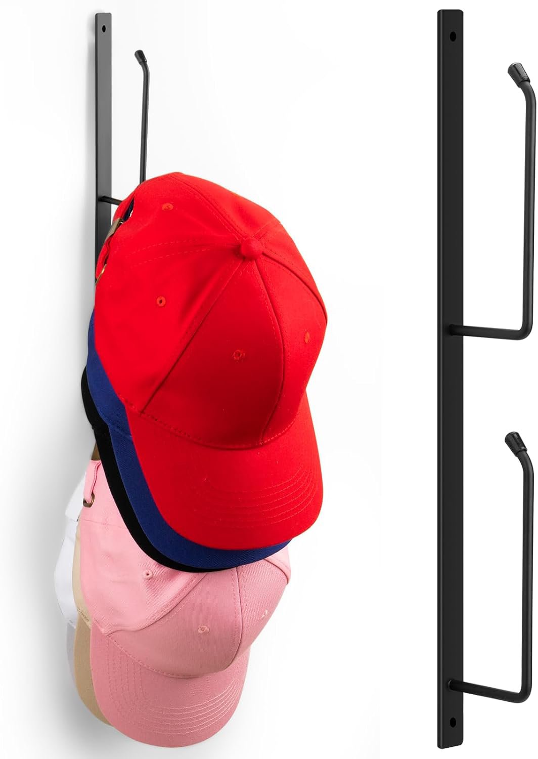 Hat Rack for Baseball Caps (2-Pack), Stainless Steel Hat Organizer for Baseball