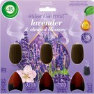 Air Wick Essential Mist Refill, 3 ct, Lavender and Almond Blossom, Essential Oils