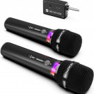 Wireless Microphone, Rechargeable Wireless Dual Microphones with One-to-One