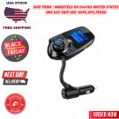 Car Bluetooth FM Transmitter [2024 Upgraded], 1.44" Display Flexible Gooseneck, Handsfree