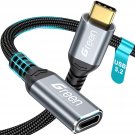 USB C Extension Cable, 1.5Ft 3.3Ft 5Ft 6.6Ft 10Ft, 20Gbps/USB3.2 Fast Transfer