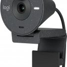Logitech - Brio 300 1920x1080p USB-C Webcam with Privacy Shutter, Auto Light