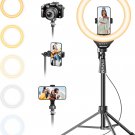 UBeesize 12'' Selfie Ring Light with 62’’ Tripod Stand for Video Recording