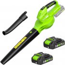 SEYVUM Cordless Leaf Blower, 20V Blower with 2 X 2.0 Ah Battery,
