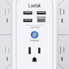 5 Outlet Extender Multi Plug Wall Outlets with 4 USB Charging Ports (1 USB C Outlet