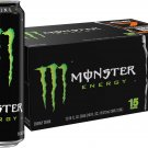 Monster Energy Drink, Green, Original, 16 Ounce (Pack of 15)