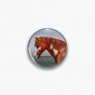Chestnut Pinto Native American War Horse Pin