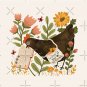 Chicken Reading a Book Pin