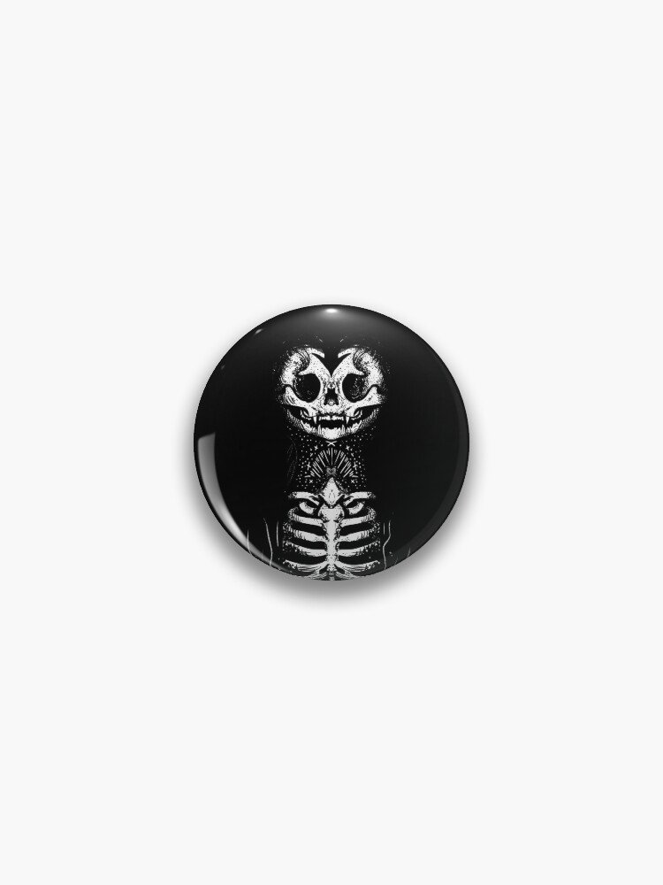 Gothic Black Cat  Pin