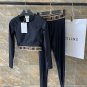 Celine new high stretch fitness short yoga suit sports set~long sleeves Slim fit, lifted buttoc