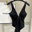 Chanel pearl one-piece swimsuit suitable for various swimsuits ♀ Beach swimming pools,