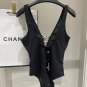 Chanel pearl one-piece swimsuit suitable for various swimsuits ♀ Beach swimming pools,