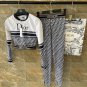 Dior new high stretch fitness short yoga suit sports set~long sleeves Slim fit, lifted buttocks