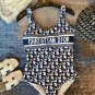Dior one-piece swimsuit suitable for swimsuits in various scenarios ♀ Beach swimming po_278