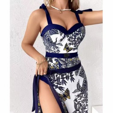 Dior two-piece swimsuit Is the new animated jungle swimsuit with gauze skirt suitable for swimm