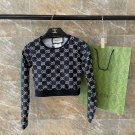 Gucci new high stretch fitness short yoga suit sports set~long sleeves Slim fit, lifted buttock