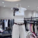 hundredLv diagonal shoulder knitted vest