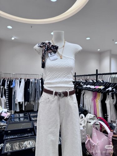 hundredLv diagonal shoulder knitted vest