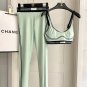 ALO new high stretch fitness long yoga suit sports set~small vest Slimming and lifting buttocks,_563