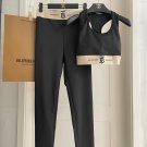 Burberry's new high stretch fitness long yoga suit sports set~small vest Slimming and lifting bu