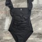 Chanel back color matching one-piece swimsuit black simple and atmospheric swimsuit suitable for
