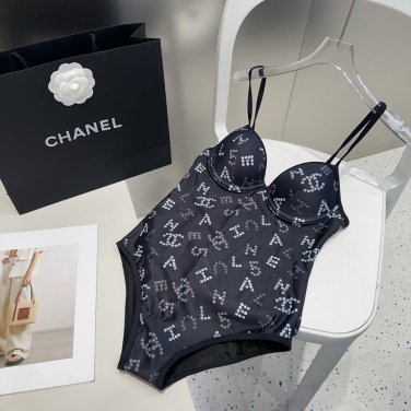 Chanel swimsuits are a must-have for fashionistas. Super body shape! SML_940