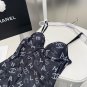 Chanel swimsuits are a must-have for fashionistas. Super body shape! SML_940