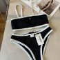 Chanel vintage knitted bikini, split swimsuit, S M L XL_978