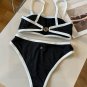 Chanel vintage knitted bikini, split swimsuit, S M L XL_978