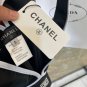Chanel's new backless one-piece swimsuit in black, simple and atmospheric, suitable for various s