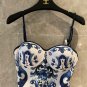 DG camisole with steel support gathered together one-piece swimsuit, sexy goddess suitable for va